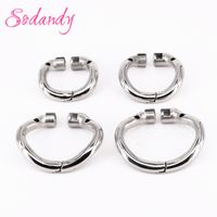Wholesale SODANDY Arc Chastity Base Ring Stainless Steel Curved Penis Ring For Male Chastity Device In Our Shop Cock Cage Penisring Cockring