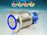 Wholesale LED Metal Push Button Switch Stainless Steel V NO NC mm Dia Self Locking or Self Reset Momentary Waterproof