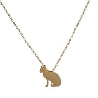 Wholesale And Retail New Animal Necklace Long Chain Collier Femme Silhouette Sphynx Cat Pendant Necklace Necklaces for women Party
