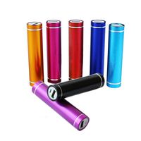 Wholesale 1200 mah Mini Portable Mobile Power Bank Candy Color Fashion Universal USB Mobile Power Bank Metal Case