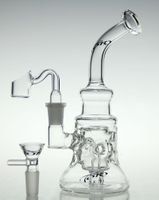 Wholesale New scientific glass bong glass recycler new glass bongs oil rig diamond glass pipe