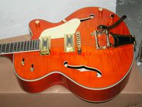 Wholesale NEW jazz guitar Custom Orange Electric Guitar Tremolo system guitars from china