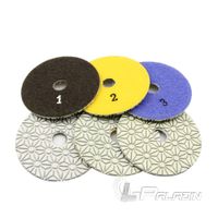 Wholesale 3 pieces mm Diamond Flexible Wet Dry Polishing Pads Step Grinding for Stone Marble Tile