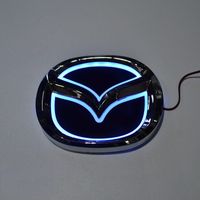 Wholesale Car Styling Special modified white Red Blue D Rear Badge Emblem Logo Light Sticker Lamp For Mazda mazda2 mazda3 mazda8 mazda cx7