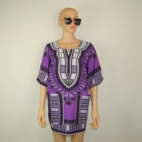 Wholesale Boho Women Summer Dress Hippie Punk Traditional Dashiki Top Shirt Dresses for African Clothing Plus Size