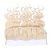 Wholesale Blonde Virgin Brazilian Hair x4 Ear to Ear Full Lace Frontals With baby Hair Bleach Blonde Body Wave Wavy Lace Frontal Closure