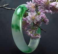 Wholesale Free Shopping Fashion Burma jade bracelet wave flower jade bracelet pure natural jade bracelets can choose size