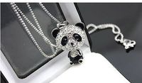 Wholesale New Shiny exclusive panda necklace rhinestone super charm panda necklace For women jewelry Cute awesome panda pendant necklaces
