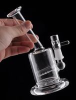 Wholesale Mini Bongs Bubbler Small Glass Water Bong Hookahs Downstem Perc Smoking Percolator Water Pipe Oil Rig With mm Joint Hookahs