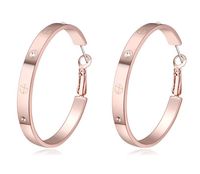 Wholesale Earrings Jewelry Fashion Women High Quality Austrian Crystal K Gold Plated Hoop Earrings Drop Shipping TER092