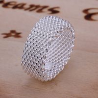 Wholesale sale network sterling silver plated ring GR040 women s silver Band Rings