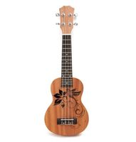 Wholesale 21 quot Mini Sapele Ukulele Ukelele Rosewood Fingerboard Guitar Mahogany Neck Delicate Tuning Peg Nylon String Matte Kids Gift
