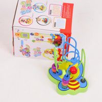 3 in 1 hölzernen Cartoon Abacus Activity Center Perlen Labyrinth für