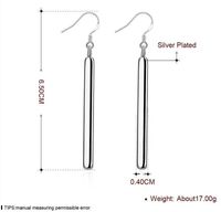 Wholesale Wholsale Fashion Pure Sterling Silver Plated Long Line Shoulder Dangle Earrings for Ladies Women High Polish
