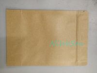 Wholesale 100pcs pack stand up x26 cm inner aluminum plating kraft paper bag Resealable ziplock pouch bean product packing craft pocket