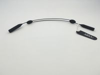 Wholesale 10pcs Black Adjustable Stainless steel Nylon Silicone Glasses Cord Strap Non slip Eyewear Cords Holder Chain String glasses chain