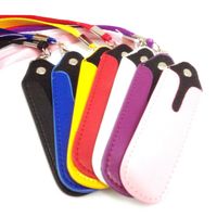 Wholesale Free DHL eGo E Cigarette Bag Necklace String PU Leather Lanyard Carrying Pouch Pocket Neck Sling Rope Round Corner Ego Carry Case