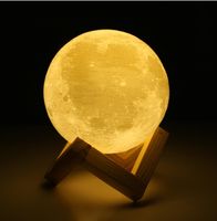Wholesale Rechargeable D Print Moon Lamp Color Change Touch Switch Bedroom Bookcase Night Light Home Decor Creative Gift