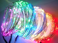 Wholesale Xmas DC V m LEDS Outdoor Garden LED Copper Strings Lights Lighting Bulb Red Yellow Blue Green White Purple Pink CE ROSH DHL UPS FEDEX
