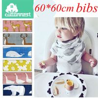Wholesale 60CM CM inch Aden Anais Swaddle Animal Cartoon Bibs Baby Cotton Muslin BathTowel Bamboo Anais Burp Cloths colors choose free