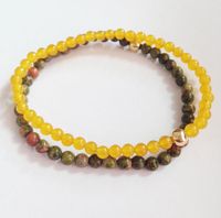 Wholesale SN0145 Jewelry Type beads Seed Loose Beads Material bracelet set Men unakite and yellow stone bracelet