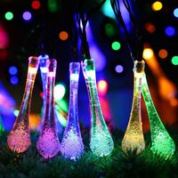 Wholesale 30 Leds Outdoor lights Water Drop Solar String Lights Party Christmas Lights LED Strings Light Lamp Waterproof CE Certificates