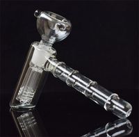 Wholesale New glass hammer Arm perc glass percolator bubbler water smoking tobacco pipe glass bongs