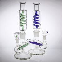 Wholesale Glass Bongs Inch Joint mm Detachable Part Inline Perc Thick Base Recyler Oil Rigs BLUE GREEN Glass Water Pipes