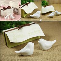 Wholesale Free DHL Fedex sets Newest Wedding Favor Love Birds Salt And Pepper Shaker Party Favors For Wedding Gift DY