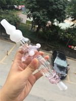 Wholesale glass Oil wax pipes Perc Pendants Kit with mm Titanium Nail Wearable Glass Smoking Pipes Glass Bongs oil rig Water cooled and Spillproof