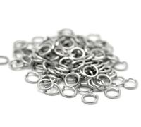 Wholesale in bulk Quality Parts Strong Jewelry finding marking L Stainless Steel x0 mm mm Jump Ring Open Ring silver