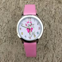 Wholesale Cartoon Marie Cat style dial children students girl s boy s leather quartz wrist watch
