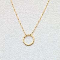 Wholesale Simple Circle Pendants Necklace Eternity Necklace Karma Infinity Silver Gold Minimalist Jewelry Necklace Dainty Circle Gift