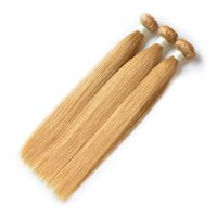 Wholesale Factory Whosaler Grade A Hair extensions straight hair weft Honey Blonde color mixed length dhl g