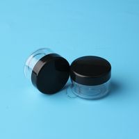 Wholesale 20pcs Promotion g Facial Cream Jar Container for Eyeshadow Powder Vial OZ Refillable Black Mini Cap Packaging