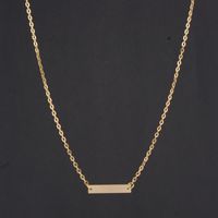 Wholesale 50pcs European Star Brand Simple Elegant Pendant Necklace Gold Plated Alloy Bar Single Paragraph Short Chians Necklace