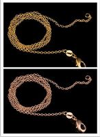 Wholesale 2017 hot sells woman plated Rose Gold Gold MM fine chain Necklace Lobster clasp Necklace inches Fit Pendant