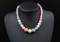 Wholesale Lovely Big Beads Necklace For Kids Candy Color Bubblegum Beaded Necklace for Baby Girl Toddler Pendant Jewelry