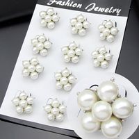 Wholesale Bride Wedding Brooches Pearl Jewelry Mini Size Rhodium Silver Vintage Pins mm Cream Ivory Pearl Cluster Brooch Wedding Bouquet Accessory