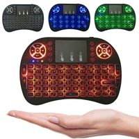 Wholesale Rii I8 Fly Air Mouse G Colorful Backlit Backlight Wireless Touchpad Keyboard Multifunction For PC Pad Android TV Box MXQ V88 X96