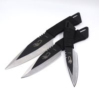 Wholesale Scorpion Diving Straight Knife Three piece Outdoor Stainless Steel Fixed Blade Knives Survival Gear Legging Knife Piece Set