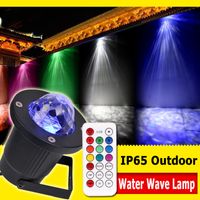 Wholesale LED Water Ripples Light COLOR RGB LED Laser Stage Lighting Wave Ripple Shining Effect Landscape led lawn lamp With Remote