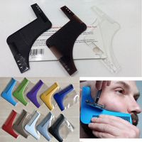 Wholesale 2 Styles Multifunction Beard Shaping Shaper Styling Template PLUS Beard Comb All In One Tool ABS Comb for Hair Beard Trim Template