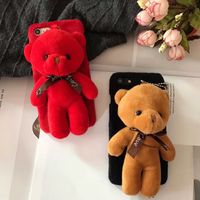 Wholesale For Apple iphone s plus s plus Cute D bear plush doll cartoon PC phone cases original smartphone Plastic cover