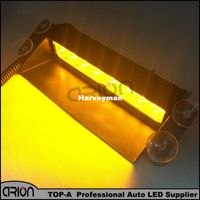 Wholesale Amber Yellow Color LED Strobe Flash Warning Police Car Light Flashing Firemen Fog LED High Power dropshipping