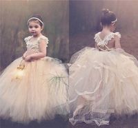 champagne tutu flower girl dresses