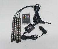 Wholesale Universal Infrared Remote Control Car Interior Floor Decorative Lights RGB Atmospher LED Light Strip Ambient Light music control