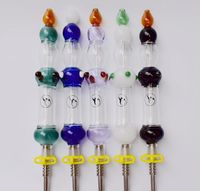 Wholesale 2016 NEW NC Kits glass bongs water pipes Pendants Domeles Titanium Nail glass bowl recycler DAB bong oil rig bong