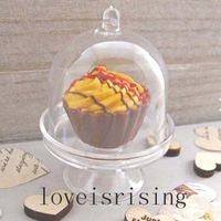 Wholesale 20pcs Lovely Mini Clear White Pink Color Cupcake Stand Candy Boxes Wedding Favor Boxes For Baby Shower Party Supplies