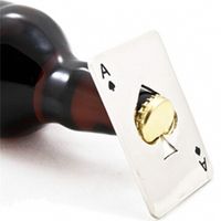 Wholesale Creative Poker Card Beer Bottle Opener Personalized Funny Stainless Steel Credit Card Bottle Opener Card of Spades Bar Tool S201702